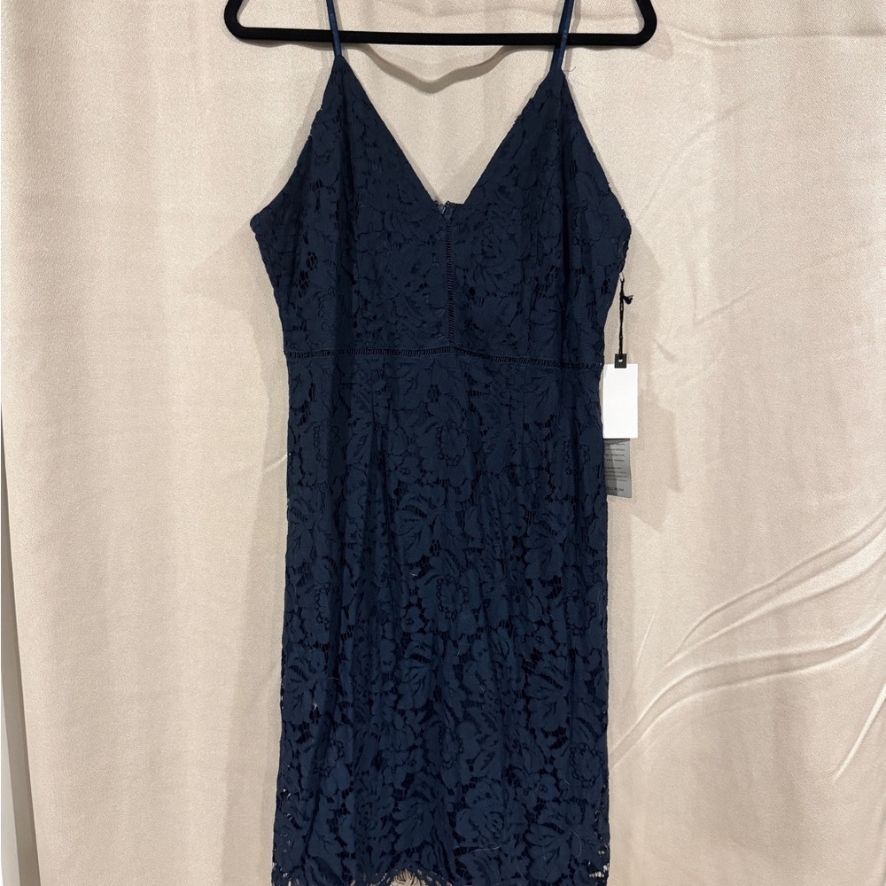 ASTR The Label Navy Lace Dress XL, NWT